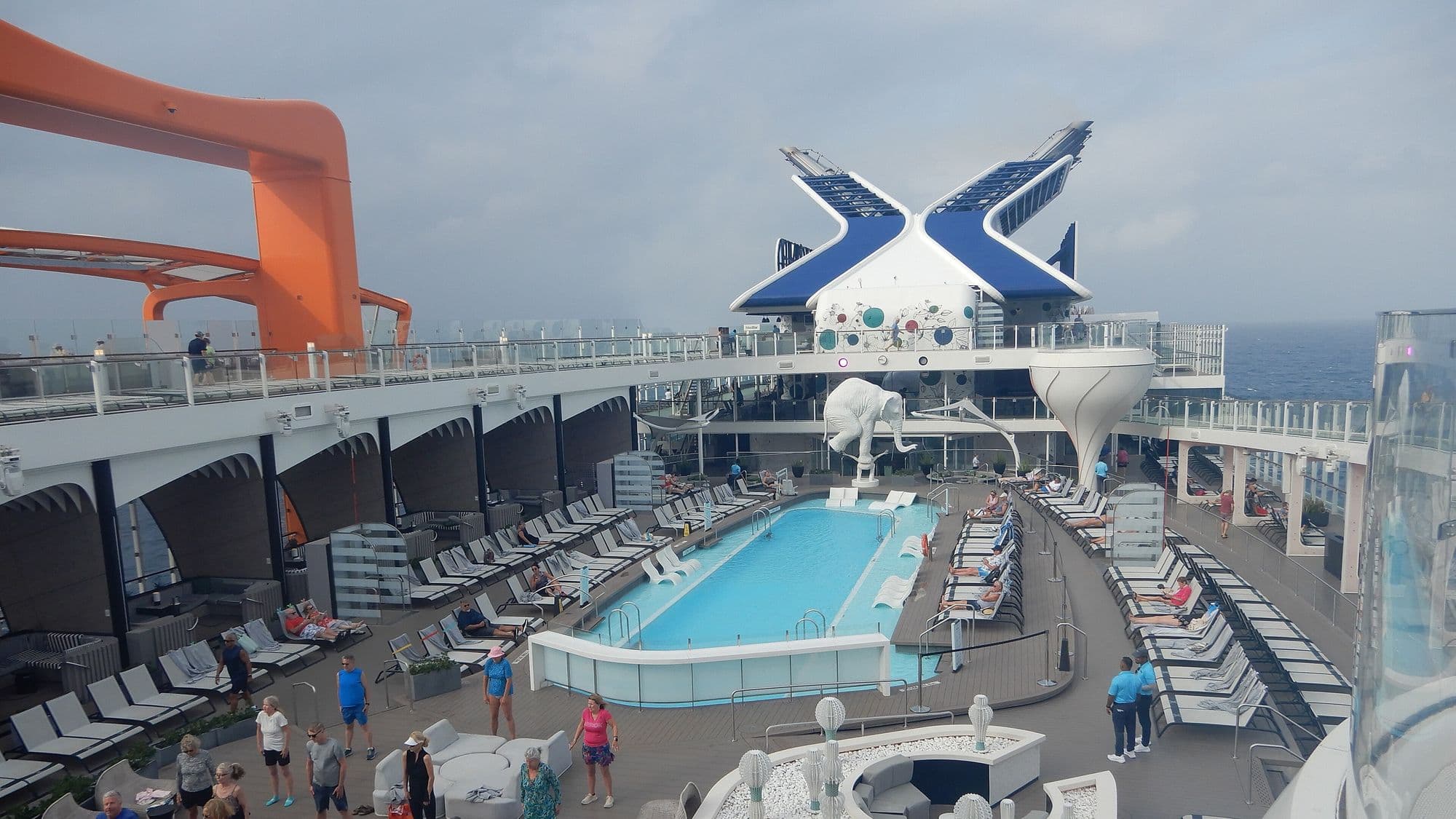 The pool deck on Celebrity Beyond