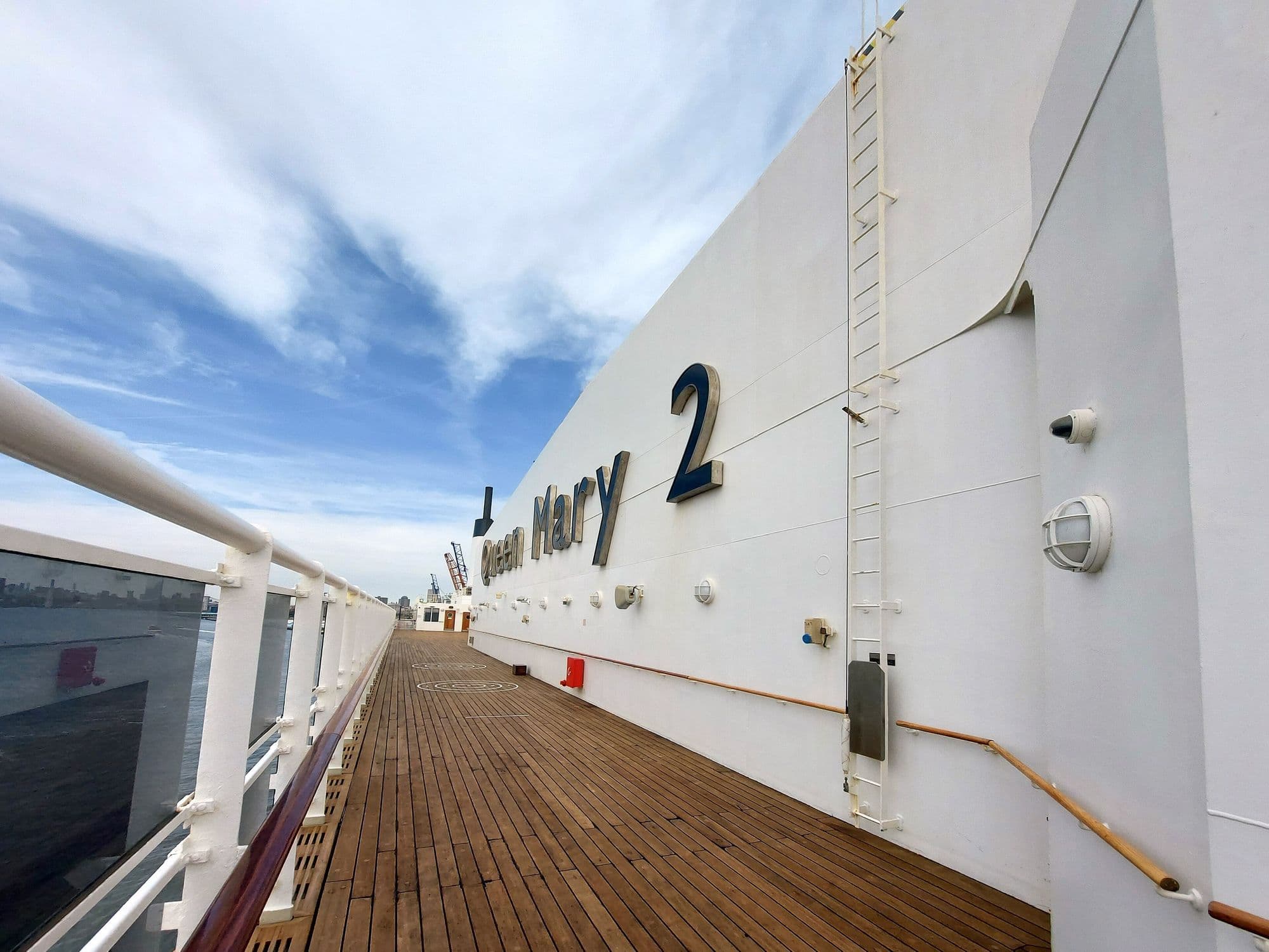 The top deck of Queen Mary 2