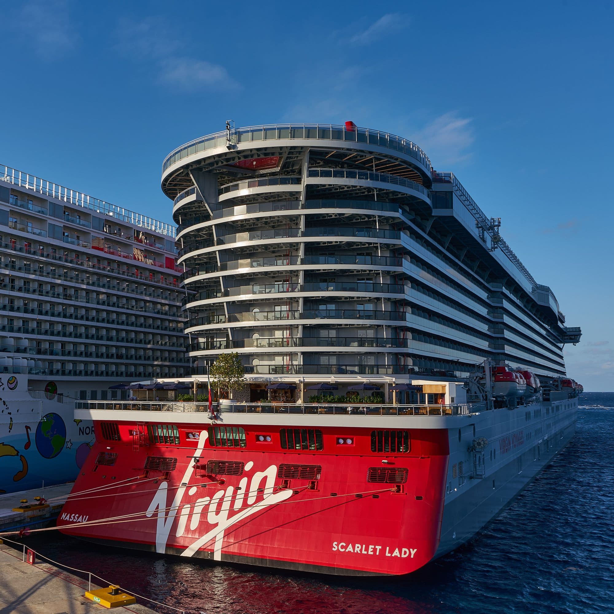 Scarlet Lady alongside in Cozumel