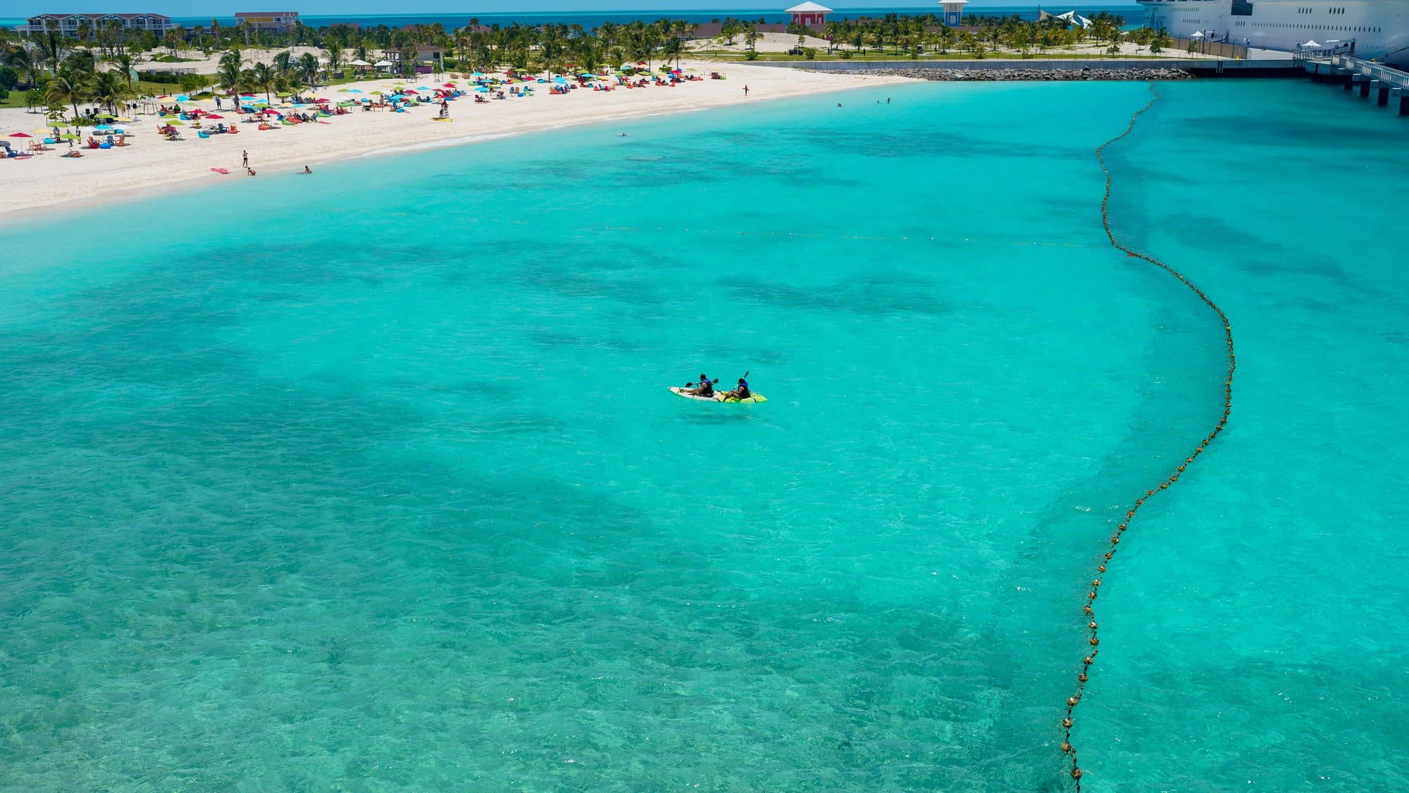 Turquoise water off a Bahamas beach